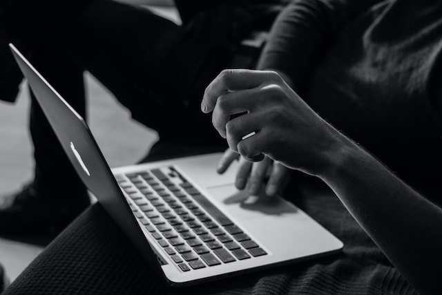 A person researching online reputation monitoring tools.